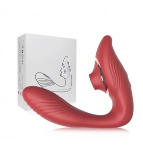 MAN NUO - BECKY Suction Vibrating Wireless Remote Wearable (Chargeable - Red Rose)